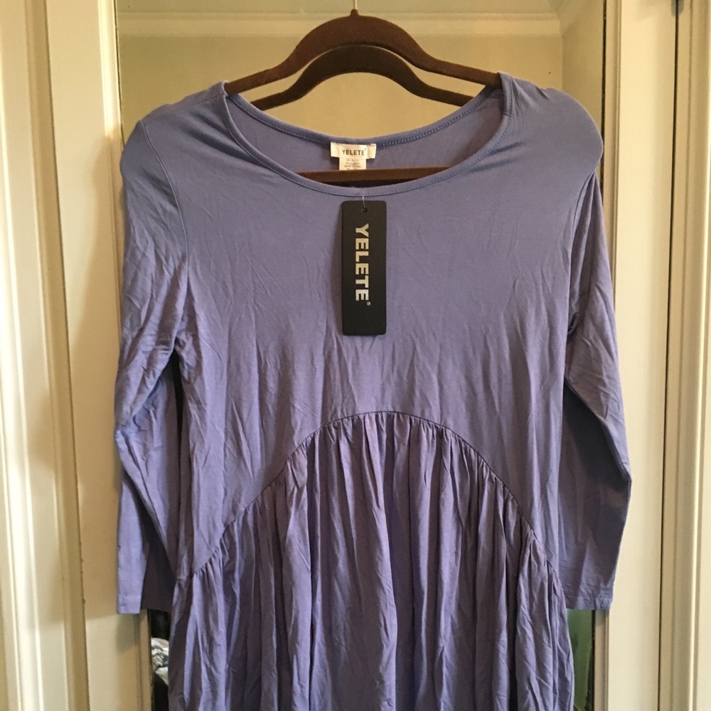Blue peplum tunic
